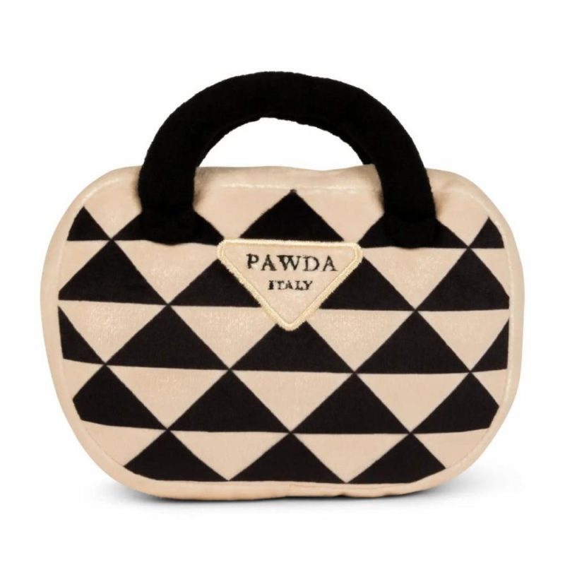 Birthday | Pawda Handbag Dog Toy – Black & Beige