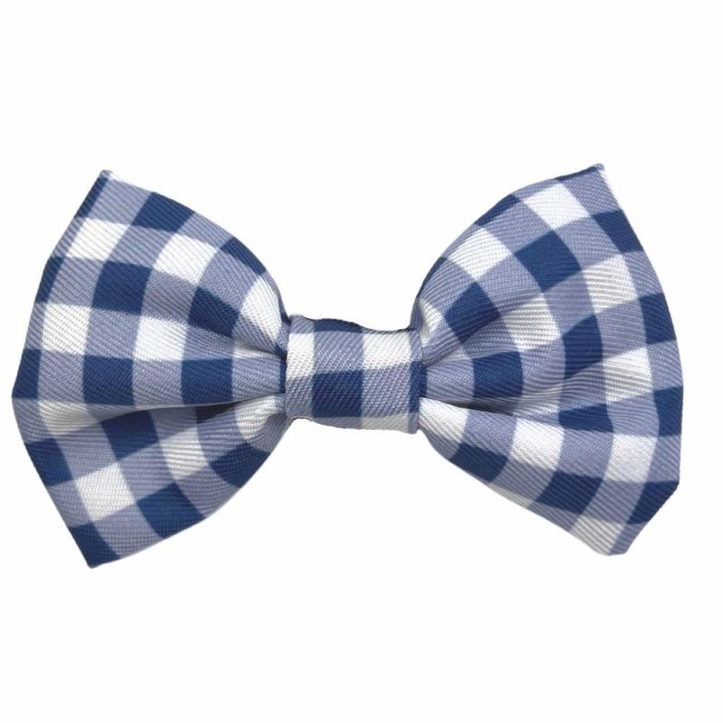 Bow Ties | Gingham French Navy Dog Bow tie