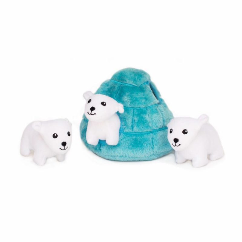 Christmas | Christmas Polar Bear Igloo Interactive Dog Toy