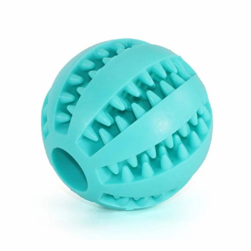 Christmas | Enrichment Interactive Dog Treat Ball Toy – Aqua