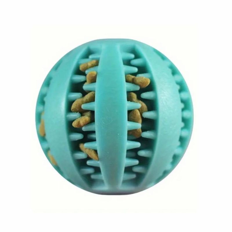 Christmas | Enrichment Interactive Dog Treat Ball Toy – Aqua