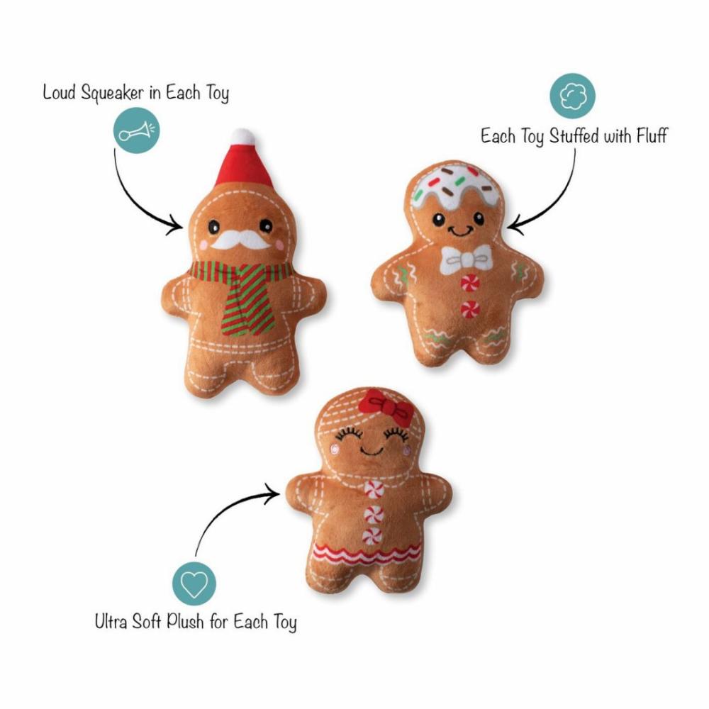 Christmas | Gingerbread Everything 3 pack Mini Dog Toy Set – Limited stock!