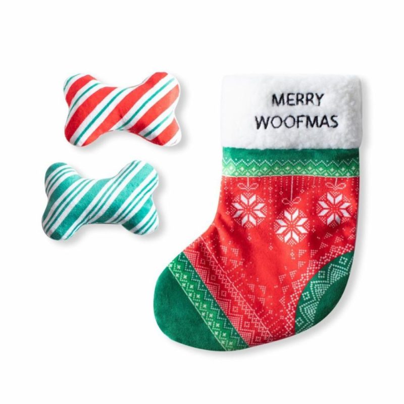 Christmas | Merry Woofmas Christmas Stocking Dog Toy