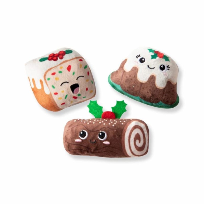 Christmas | Room For Dessert Christmas Holiday Plush Dog Toy – 3 Minis