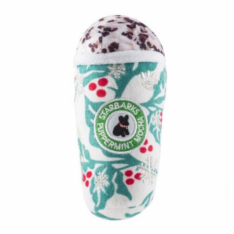 Christmas | Starbarks Puppermint Mocha Holly Leaves Dog Toy