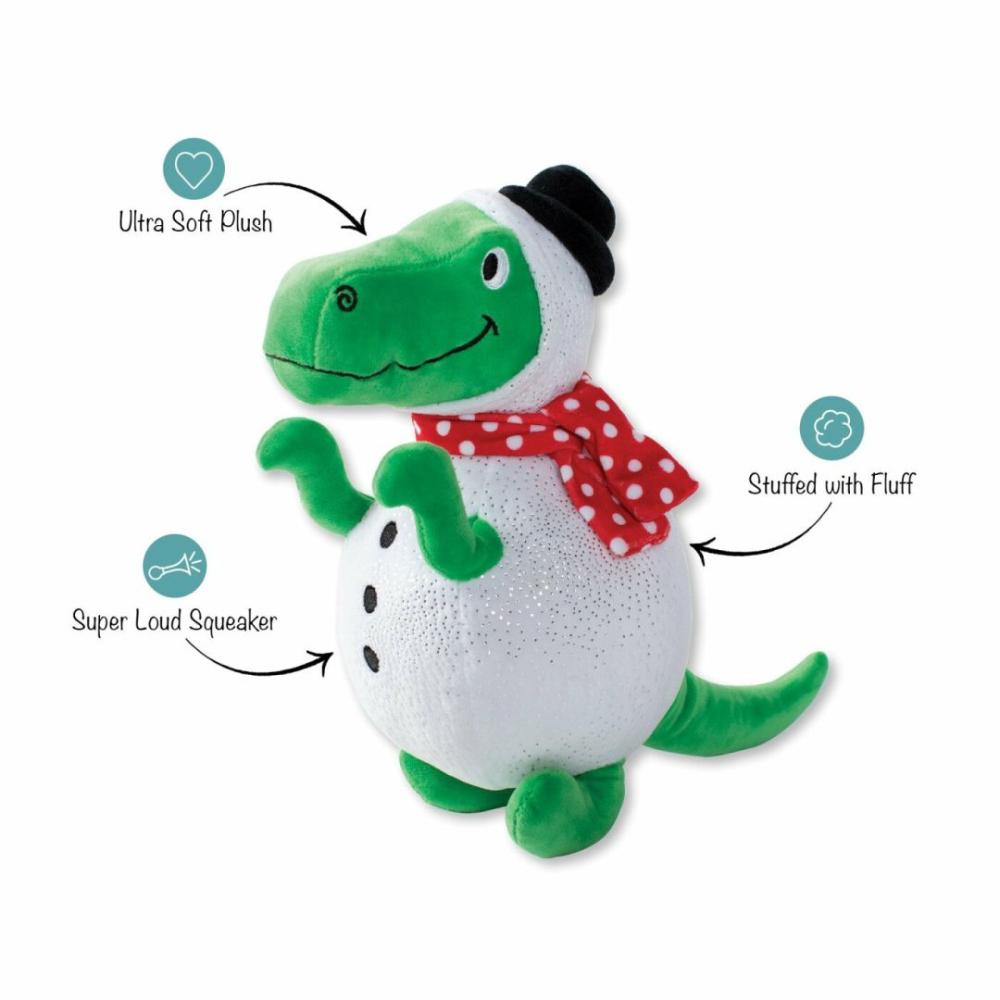 Christmas | Tyranno Snow Rus Rex Holiday Plush Dog Toy