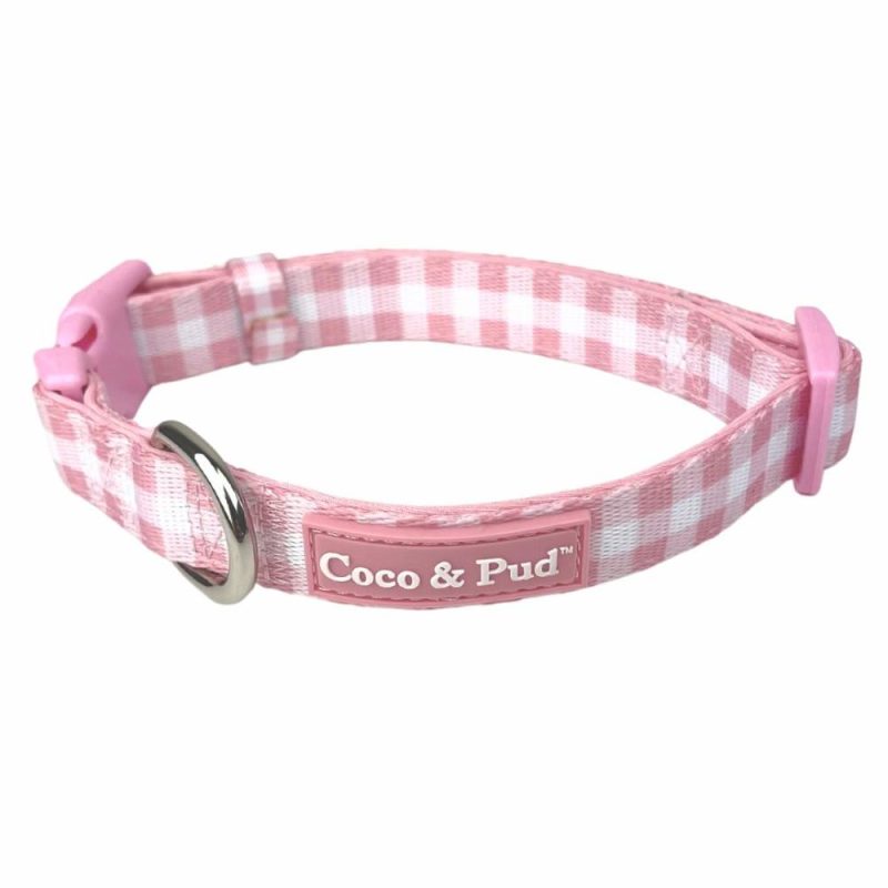 Collars | Gingham Rose Dog Collar