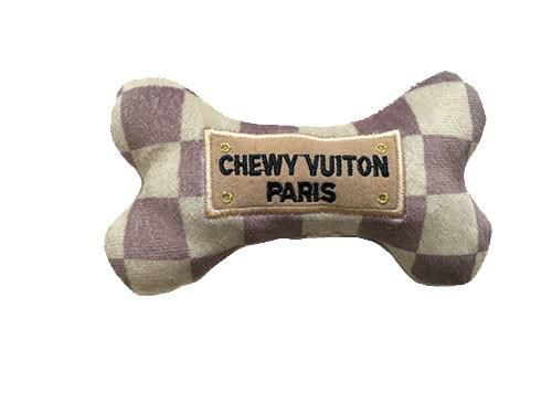 Easter | Checker Chewy Vuiton Bone Dog Toy