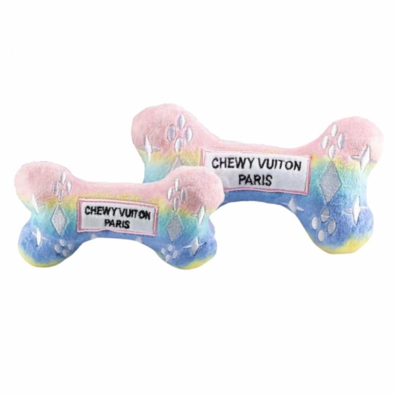 Easter | Pink Ombre Chewy Vuiton Bone Dog Toy