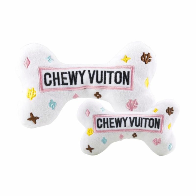 Easter | White Chewy Vuiton Bone Dog Toy