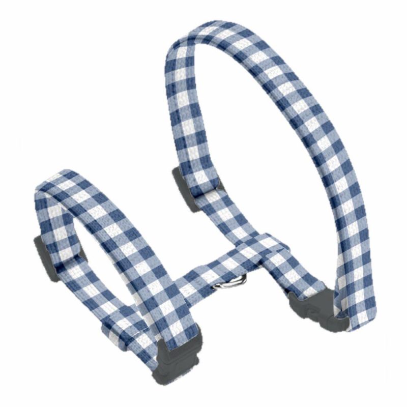 Harnesses | Gingham French Navy Cat/ Puppy Harness