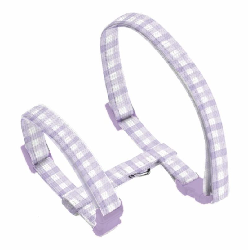 Harnesses | Gingham Lilac Cat/ Puppy Harness