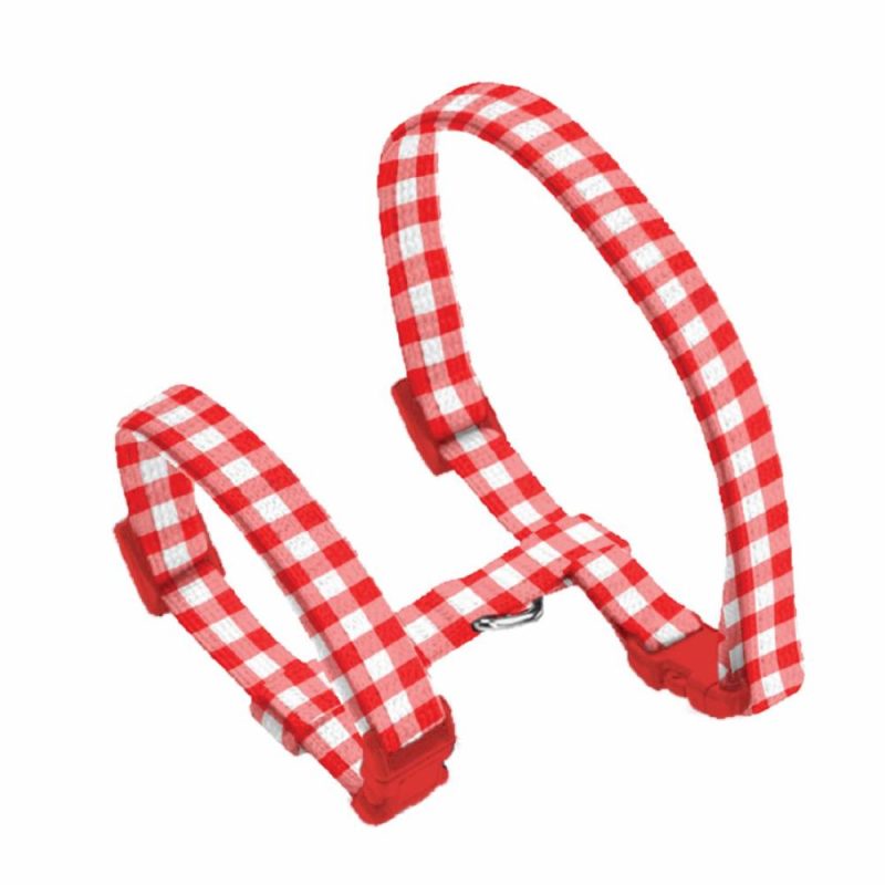 Harnesses | Gingham Red Cat/ Puppy Harness