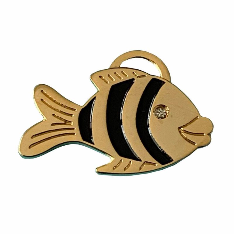 ID Tags & Charms | Clown Fish ID Tag – Gold