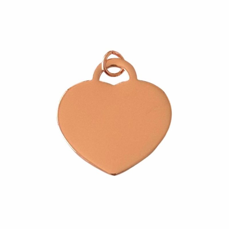 ID Tags & Charms | Heart Dog ID Tag – Rose Gold