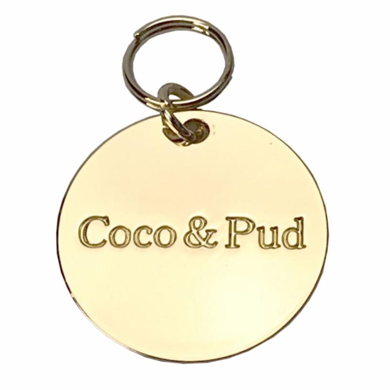 ID Tags & Charms | Round Dog ID Tag – Gold