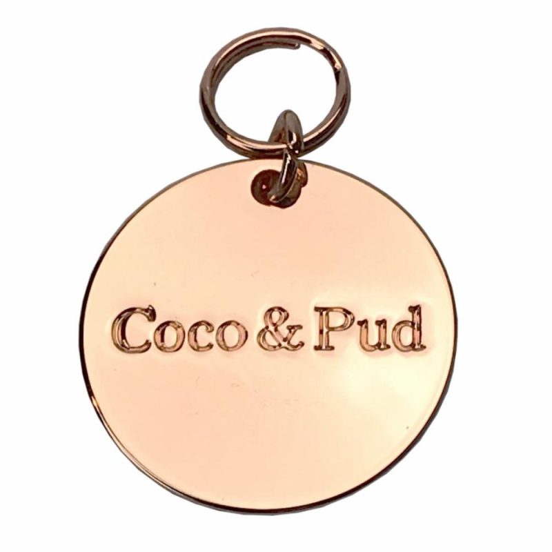 ID Tags & Charms | Round Dog ID Tag – Rose Gold