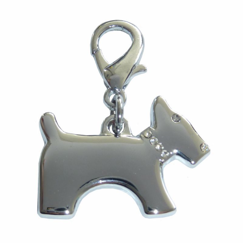 ID Tags & Charms | Terrier Dog Collar Charm – Silver