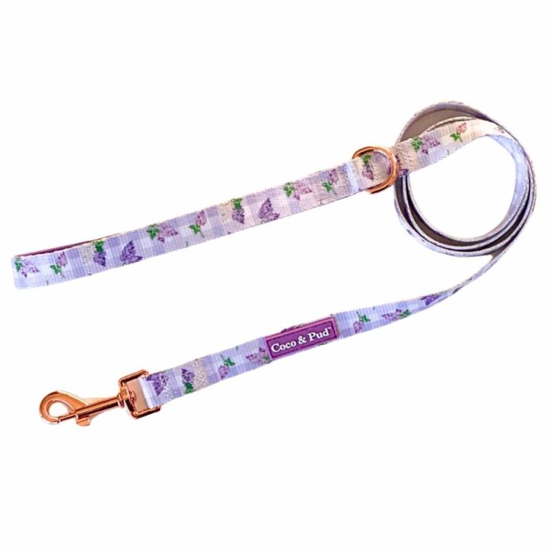 Leads | Gingham Lilac Dog lead/ Leash