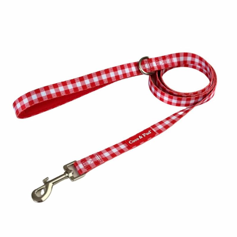 Leads | Gingham Red Dog lead/ Leash