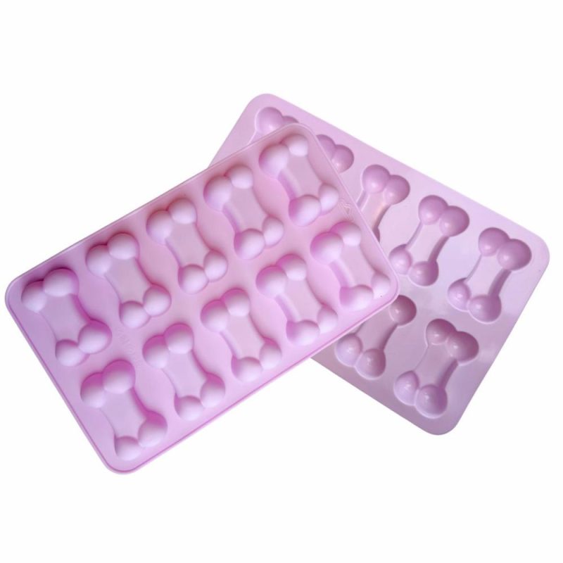 Lick Mats & Slow Feeders | Bone Shaped Treat & Ice Cube Mold Tray – Lilac