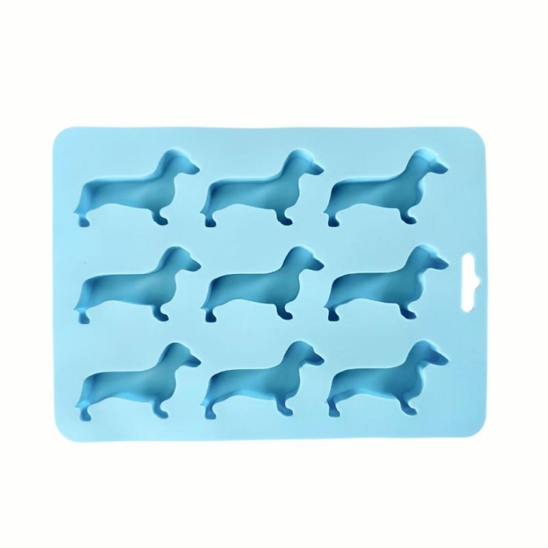 Lick Mats & Slow Feeders | Dachshund Ice Cube Tray Pink – Pink or Blue