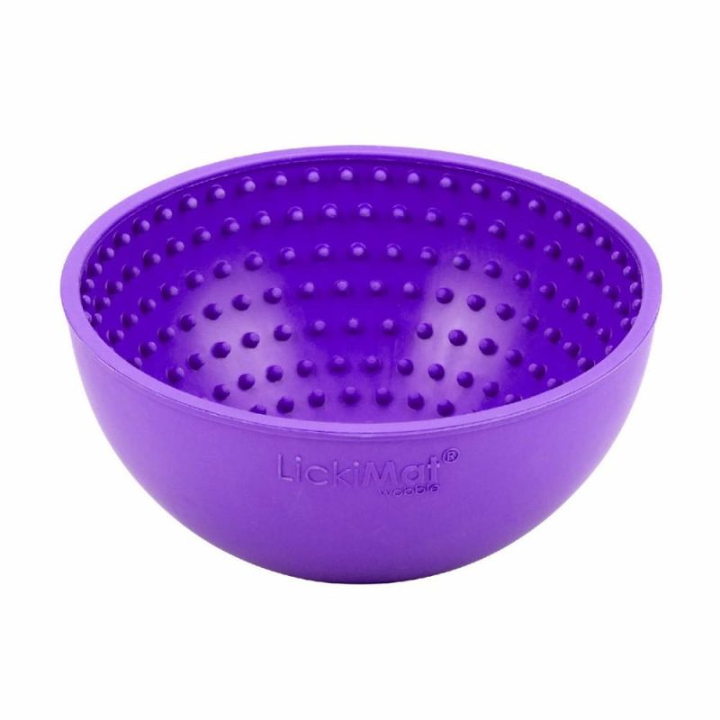 Lick Mats & Slow Feeders | LickiMat Wobble Slow Food Bowl for Dogs – Purple