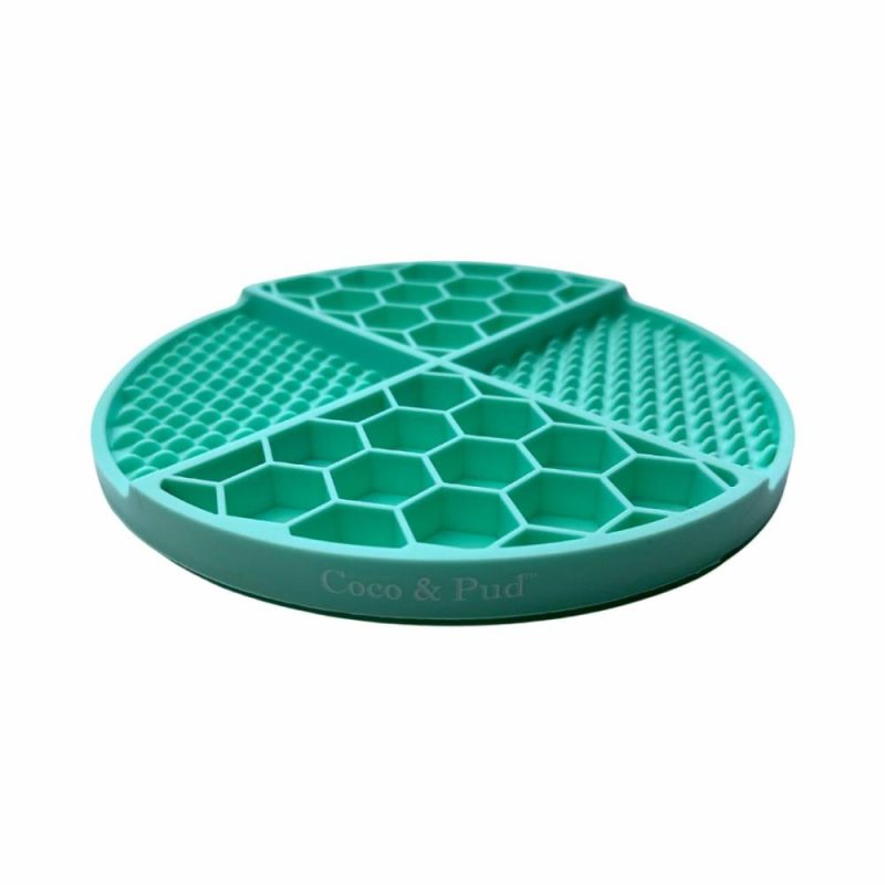 Lick Mats & Slow Feeders | Round Non-Slip Dog Lick Mat- Azure