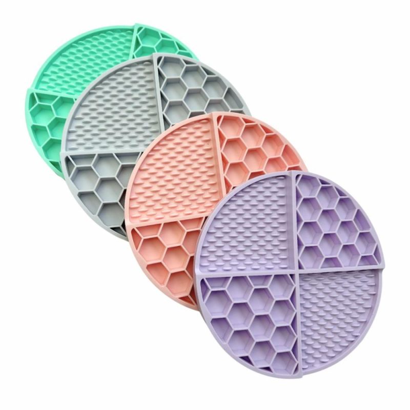 Lick Mats & Slow Feeders | Round Non-Slip Dog Lick Mat- Azure