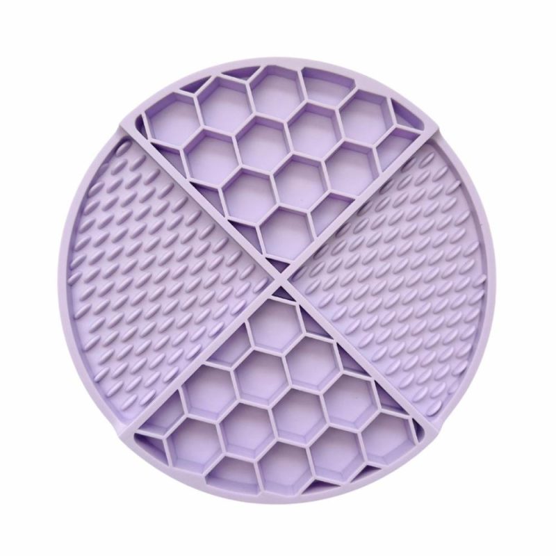 Lick Mats & Slow Feeders | Round Non-Slip Dog Lick Mat – Lilac