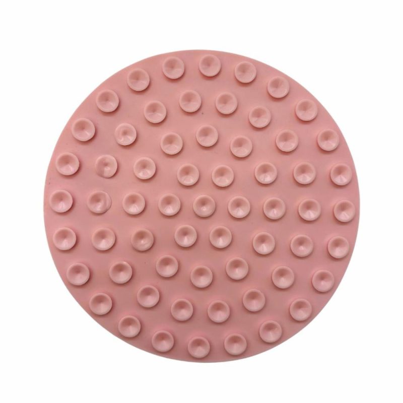 Lick Mats & Slow Feeders | Round Non-Slip Dog Lick Mat – Rose