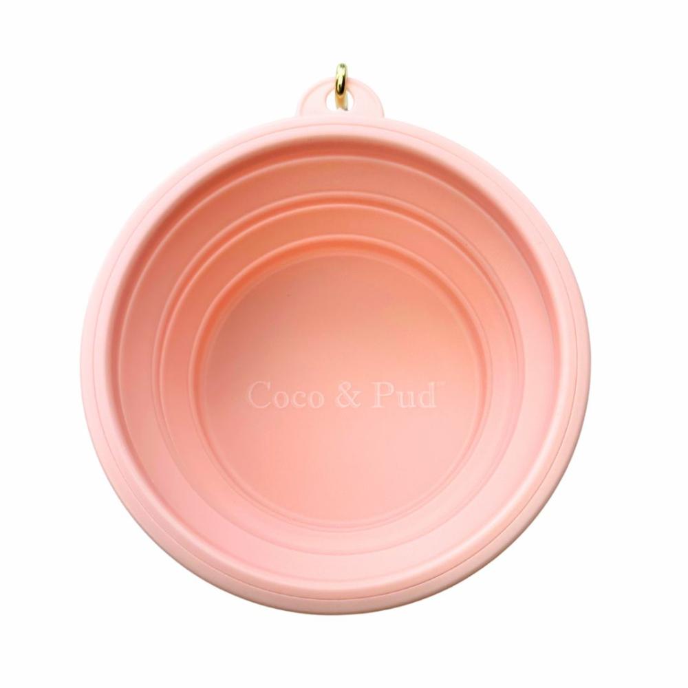 Travel Accessories | Collapsible Portable Silicone Travel Dog Bowl – Rose