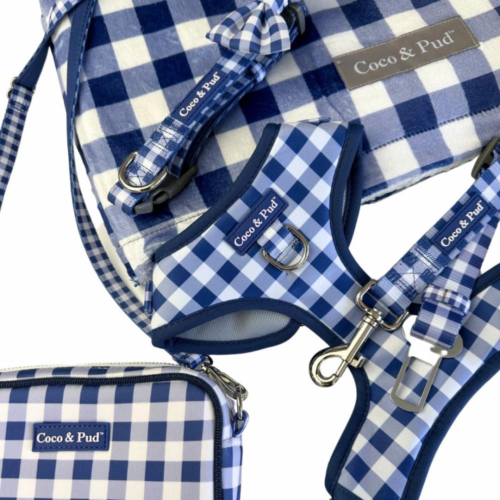 Travel Accessories | Gingham French Navy Luxe Blanket