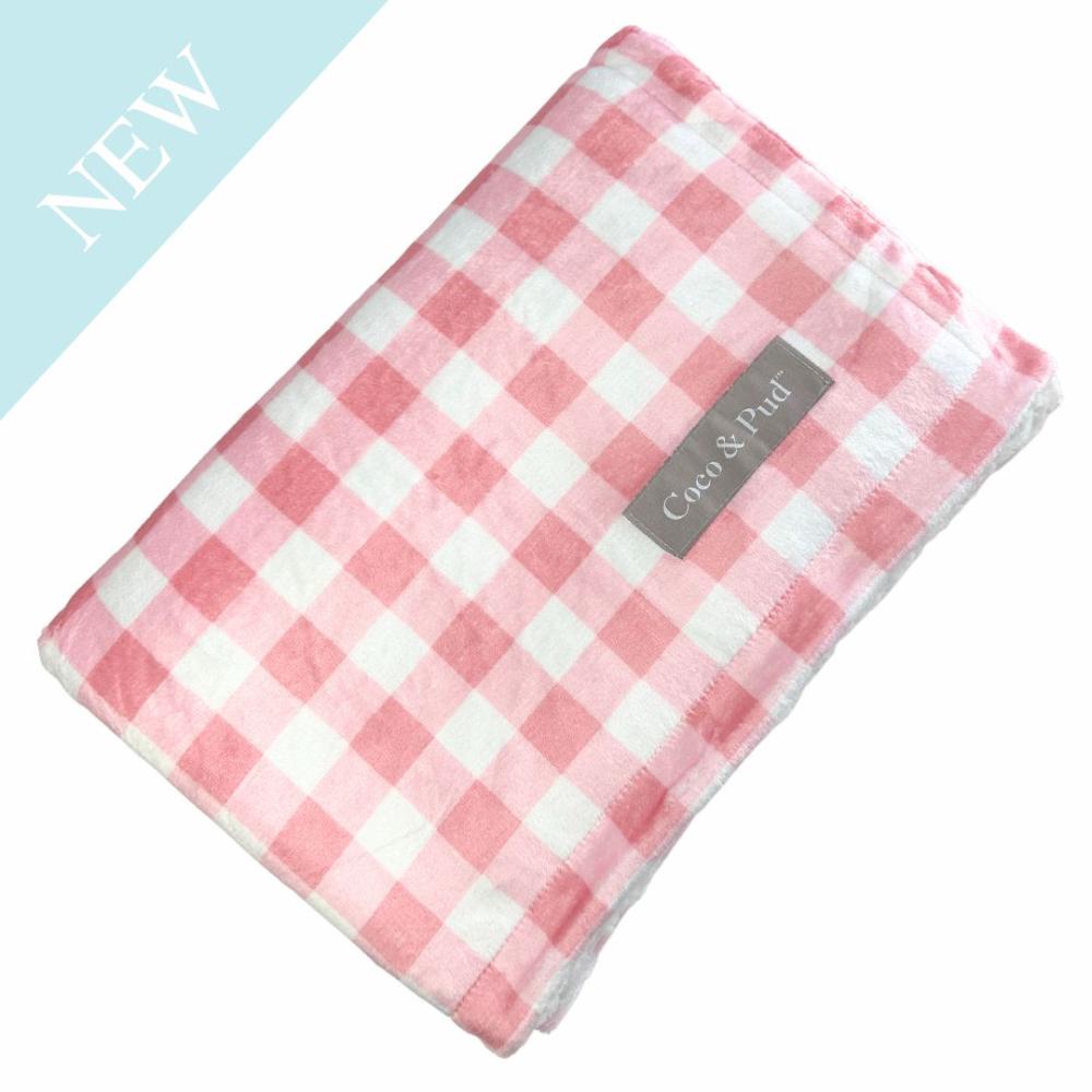 Travel Accessories | Gingham Rose Luxe Blanket