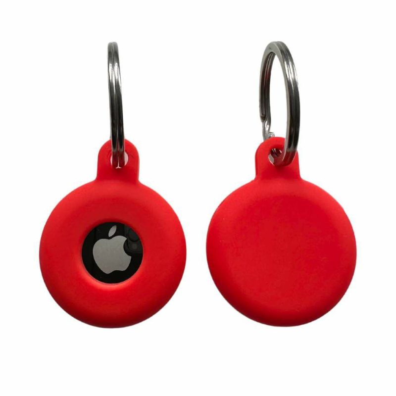 Travel Accessories | Pet AirTag Holder – Red (Ring Mounted)