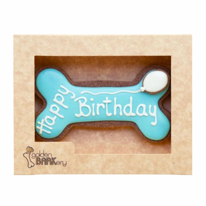 Treats | Golden Barkery Dog Biscuits – Happy Birthday Dog Bone Blue