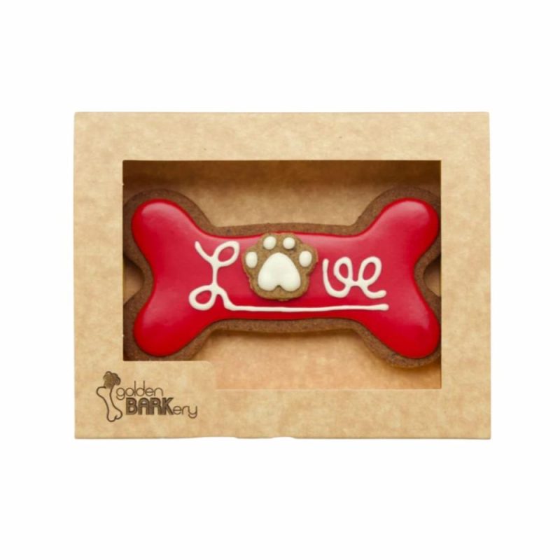 Treats | Valentine’s Day Dog Treat – LOVE Dog Bone Biscuit Red