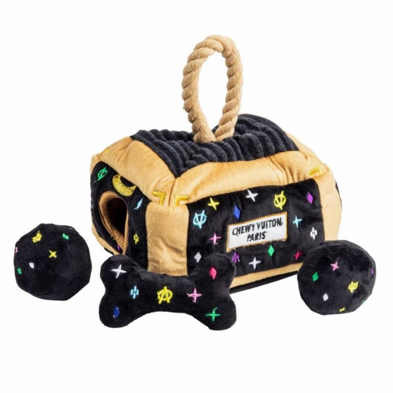 Valentine’s Day | Black Monogram Chewy Vuiton Trunk Activity Toy