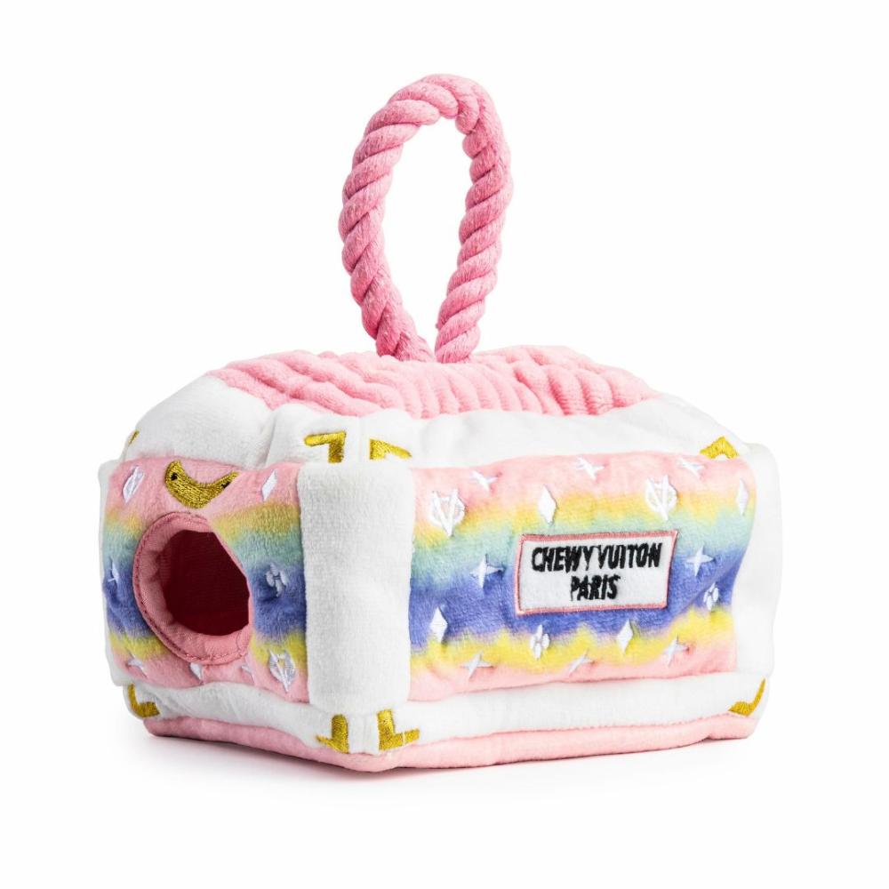 Valentine’s Day | Chewy Vuiton Pink Ombre Trunk Activity Dog Toy