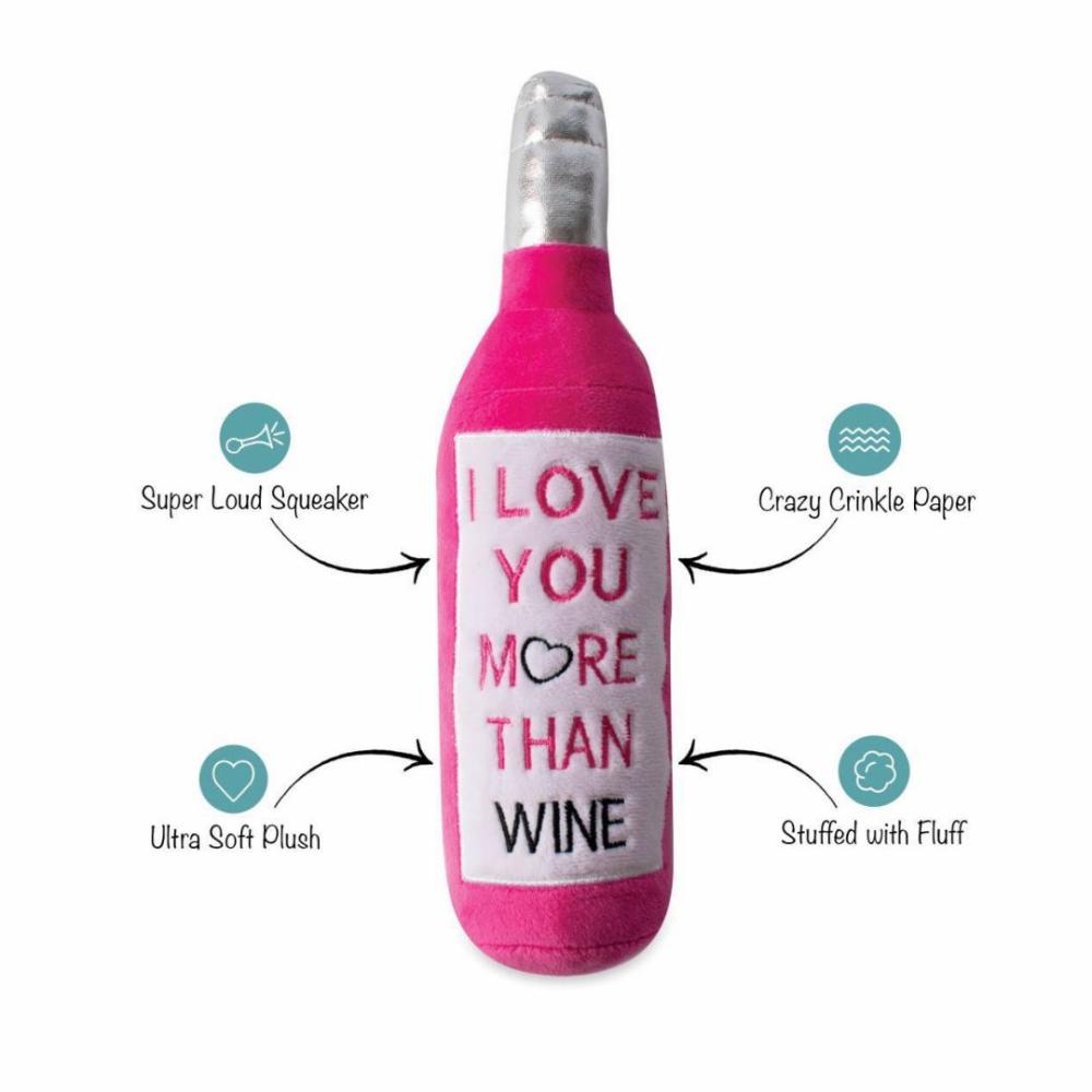 Valentine’s Day | I Love You More Than Wine Valentine’s Dog Toy