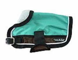 Waterproof Coats | Waterproof Dog Coat 3022- Teal & Chocolate with piping