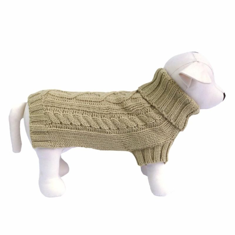 Wool Sweaters | Coco Cable Dog Sweater/ Dog Jumper – Oatmeal