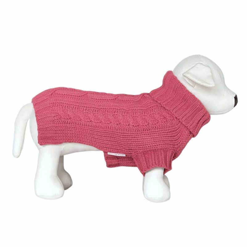 Wool Sweaters | Coco Cable Dog Sweater/ Dog Jumper – Peony